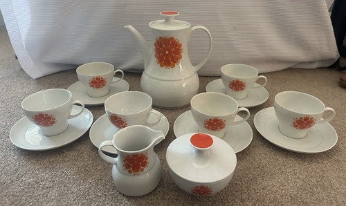 "Pinwheels" Hans Theo Baumann Thomas Rosenthal Germany Espresso, Tea Coffee Set - Picture 2 of 10