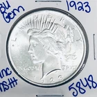 1923 BU UNCIRCULATED SILVER PEACE DOLLAR AUTHENTIC U.S. MINT FREE SHIPPING 5848