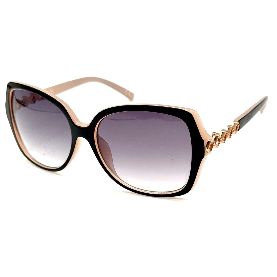 Gafas de sol redondas de gran tamaño Foster Grant negro rosa diseñador marco de moda SR0921 Foto 3 de 4