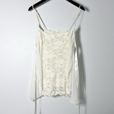eyelet ribbon cami (white × blue ribbon) Sweetheart Lace Ribbon Cami Top CA514 - Acubi style | LEWKIN