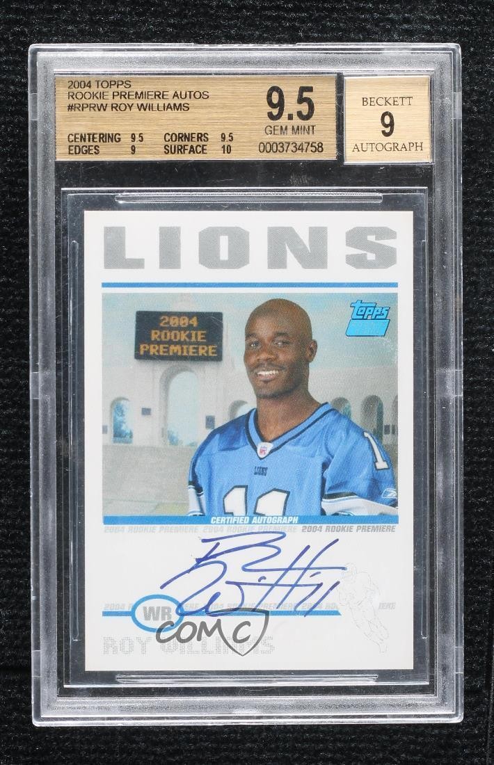 Roy Williams Topps Rookie Premiere Autograph #RPRW Rookie Premiere Autograph