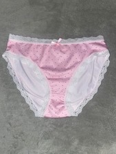 Vintage Style Satin Bikini Panties With Lace Trim
