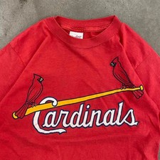 Vintage 80s St. Louis Cardinals Rawlings MLB Baseball Red Single Stitch Shirt M