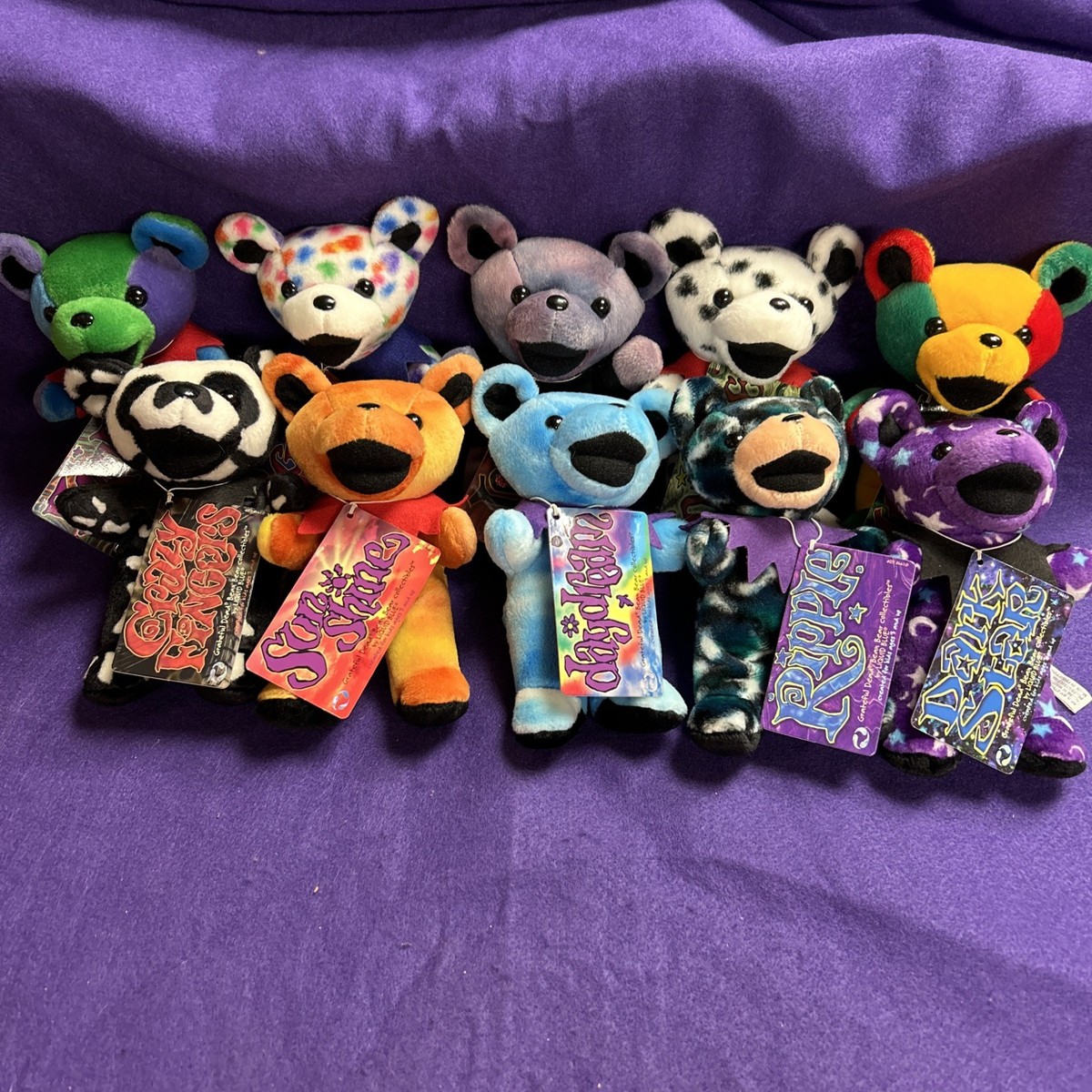 FULL SET 1998 Grateful Dead Beanie Bear Collectible