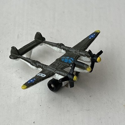 Galoob Micro Machines Mini Lockheed P-38 Lightning USAF Green/White Vintage 1987