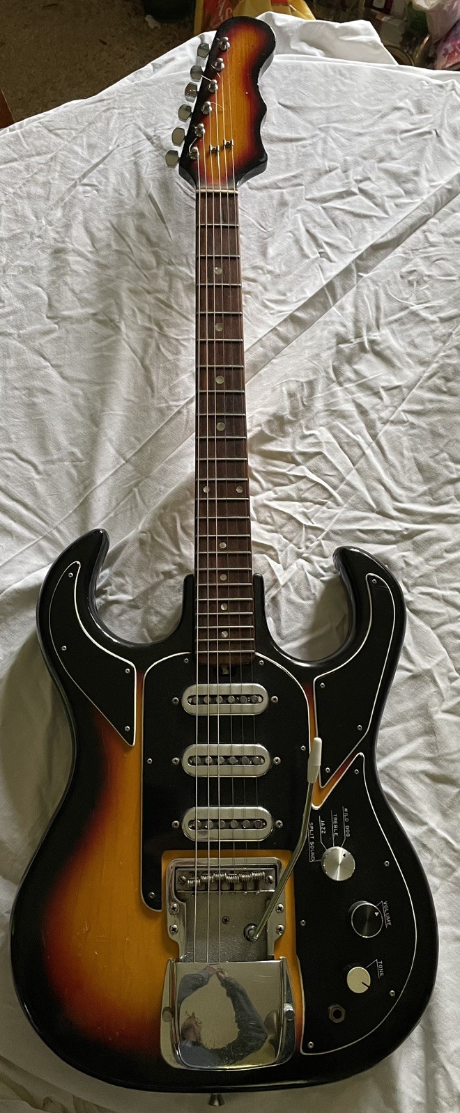 LaBoz Burns Bison Circa 1970 Electric Guitar Japanese Made Rare & Collectible
