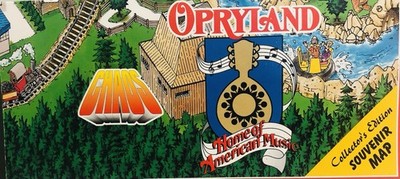1995 Opryland USA Vintage Theme Park Souvenir Map Nashville, TN | eBay