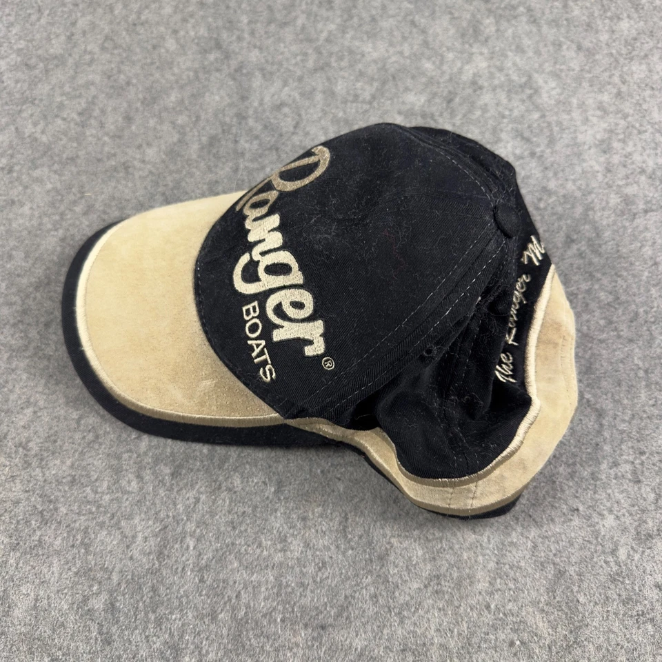 Gorra de béisbol bordada Ranger Boats talla única para la mayoría de los hombres gamuza negra tostada NUEVA Foto 2 de 4