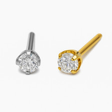 STUDEX Orecchini Medici Placcati Oro/Argento – Tiffany Cubic Zirconia