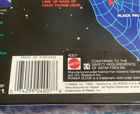 Nintendo NES Power Glove Interface Size L Mattel 1989 NIB Brand New Never Used