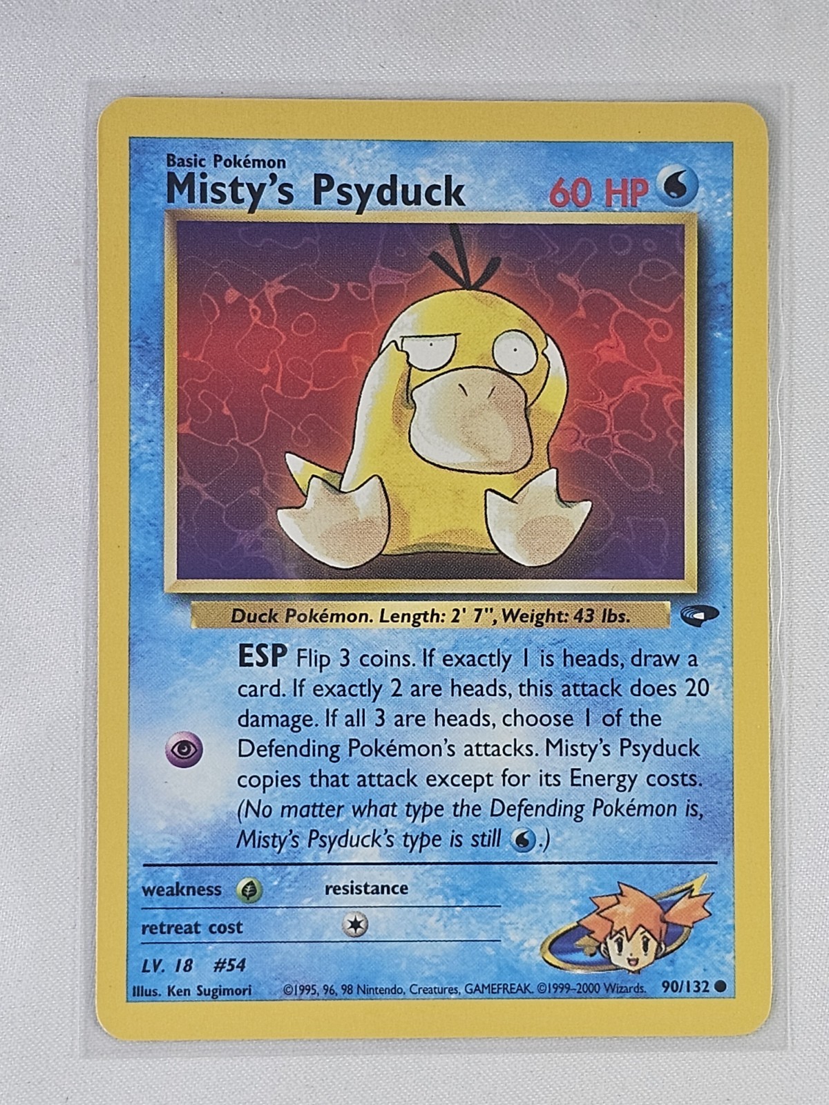 Misty's Psyduck 90/132 Gym Challenge Unlimited- NM