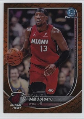 2025-26 Bowman Chrome Orange Reptilian Refractor 6/25 Bam Adebayo #BCV-89 12wc