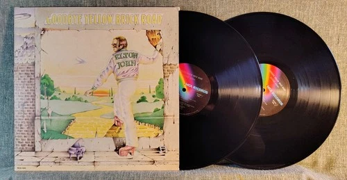 ELTON JOHN 💛 GOODBYE YELLOW BRICK ROAD 2LP Vinyl 1973 1st PRESS Record Album EX