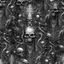 Skulls 64 - 18"x46" Hydrographic Film Hydro Dipping