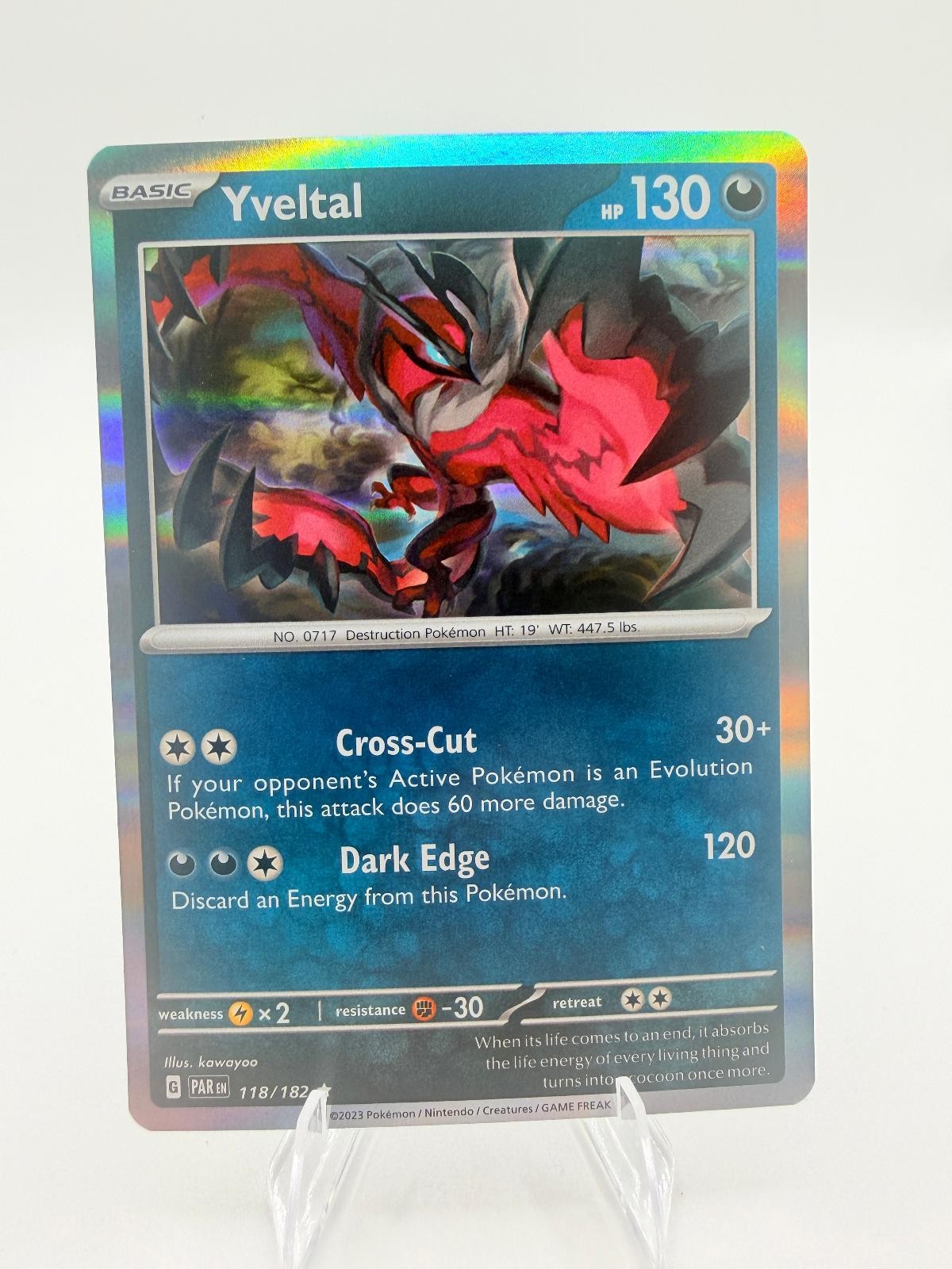 Yveltal 118/182 Rare Paradox Rift Pokemon Holo Near Mint