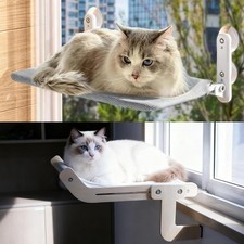 2PC Cat Window Perch Cordless Hammock Bed for Window with Metal Frame and Rev...