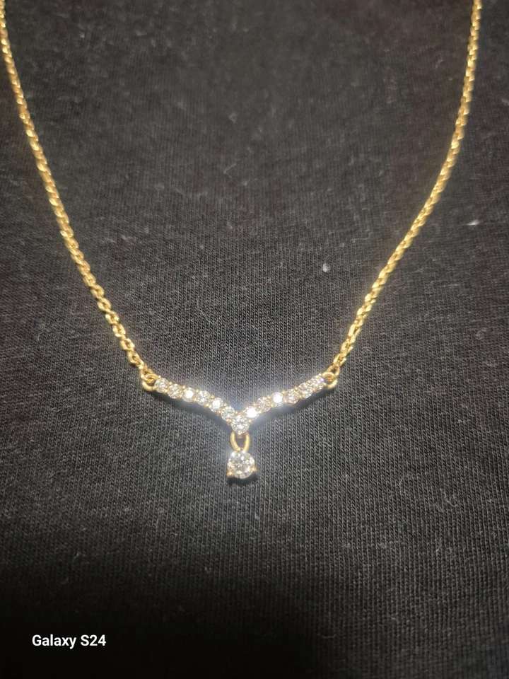Diamanten Collier 750 GelbGold - Bild 2 von 4