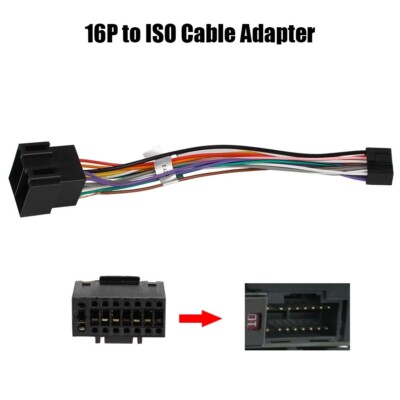 16 Pin Plug Cable ISO Connector Adapter Car Stereo Radio For ALPINE Wire Harness