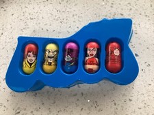 Marvel Mighty Beanz Lot Of 5,Wasp,Sabertooth,Daredevil,Hawkeye,Elektra