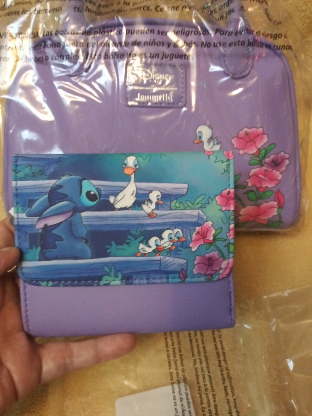 Disney Stitch and Ducklings Loungefly Purse and Wallet. HTF eBay