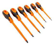 Bahco 620-6 6 Piece VDE Insulated Screwdriver Set Slotted & Phillips
