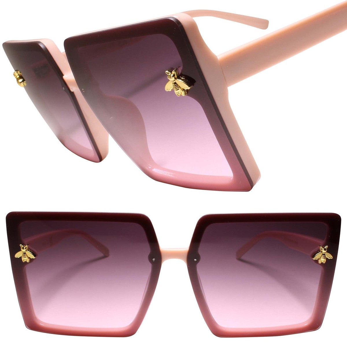 Oversized Classy Upscale Fashionable Womens Pink Sunglasses 