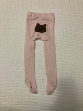 Baby Gap Girl size 3-4 years brown bear bottom pink tights