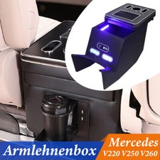 ARMLEHNENBOX FÜR MERCEDES BENZ V-KLASSE V220 V250 V260 V300 W447 SCHWARZ 14-22