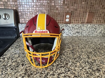 Riddell SpeedFlex Football Helmet Maroon w/ Yellow Gold Facemask Adult Large