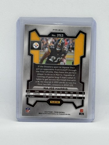2023 Panini Prizm Najee Harris Orange Disco Prizm Pittsburgh Steelers #252 - Picture 2 of 2