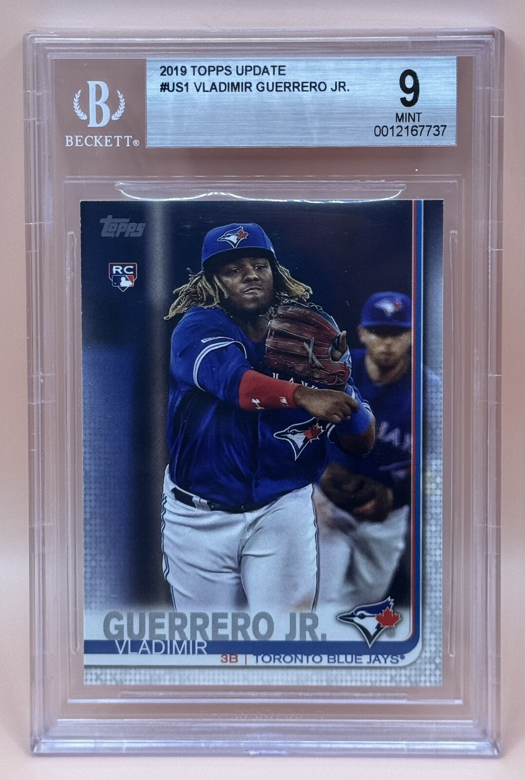 2019 Topps Update #US1 Vladimir Guerrero Jr. RC Rookie BGS 9 Mint Blue Jays