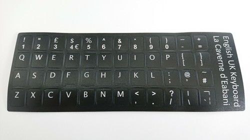 Keyboard Stickers English UK Qwerty Layout for Laptop/PC - Irish Seller - Afbeelding 2 van 3
