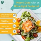 10 Inch Square Disposable Bagasse Plates Heavy Duty Plates Wedding Catering