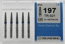 Dental Diamond Burs, Standard Grit Multi-Use, 5 Pcs/Pk [197TR-S21]