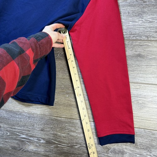 Breckenridge Sweatshirt Size Large Women’s Red / Blue Thermal Active Jacket - Picture 14 of 16