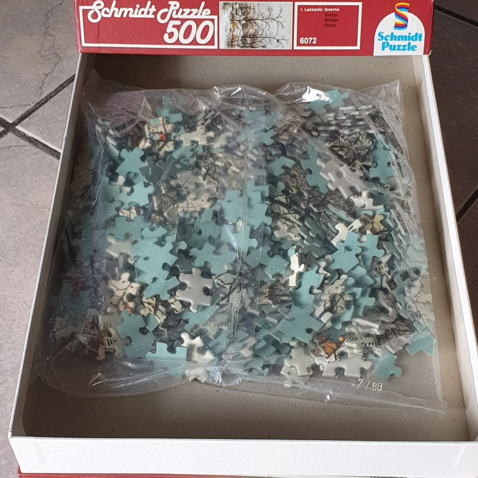 4x Puzzle Schmidt - LACKOVIC Serie Completa 4 Stagioni 500 pz. 485x309 Anno 1988 - Immagine 4 di 4