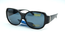 Solar Shield Fits Over Glasses POLARIZED FO-040 BLK Sunglasses Size L 100 UV