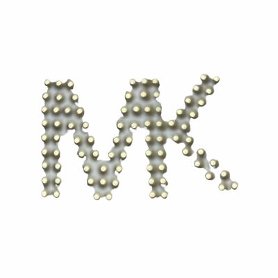 Michael Kors Women\'s Metallic Logo Muffler Scarf and Knit Beanie Set Cream/Gold MICHAEL Michael Kors Women main image 2