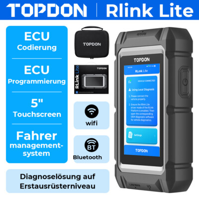 HOT TOPDON Rlink Lite KFZ OBD2 Diagnosegerät D-PDU OE-Level Online-Programmier