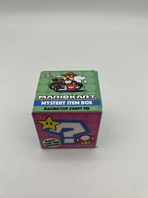 Mario Kart Mystery Item Box Racing Cup Candy Tin - Collectible Tin Nintendo