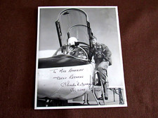 CHARLES E. YEAGER SPEED OF SOUND PILOT TIGERSHARK SIGNED AUTO OFFICIAL PHOTO BAS