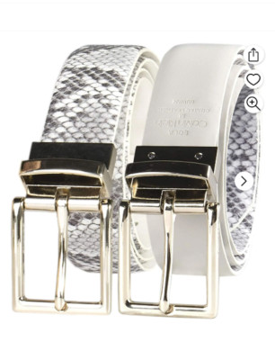 CALVIN KLEIN monogram buckle faux-leather reversible women\'s belt‎ NWT Size XXXL 1.jpg main image 4