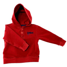 Vintage Oshkosh B  gosh Size 3T Toddler Boys Hoodie Pullover Embroidered Logo Red