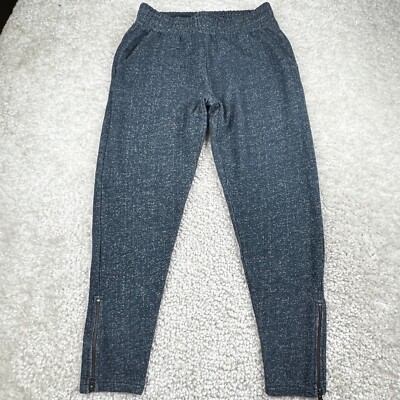 PACT Organic Cotton Ankle Zip Jogger Sweatpant Heathered Green Womens Small  FLAW