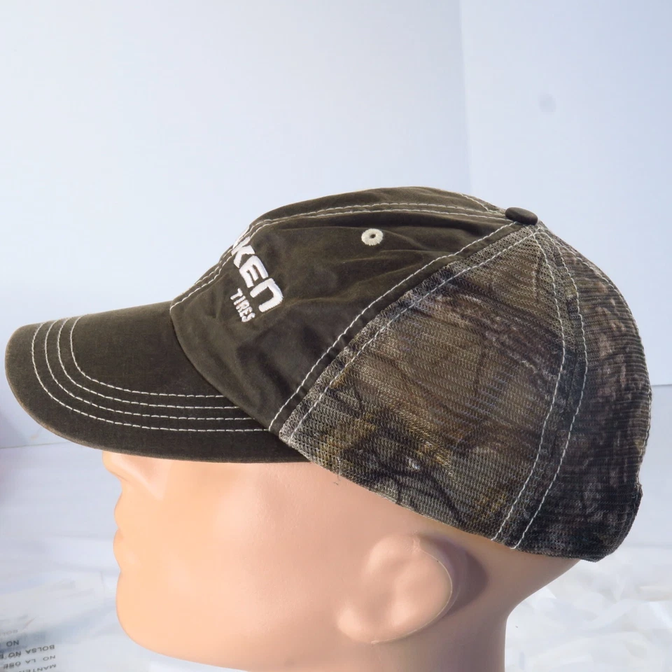 Falken Tires Woodland Camo Strapback Hat Cap Racing Mesh Performance Brown - Image 3 of 4