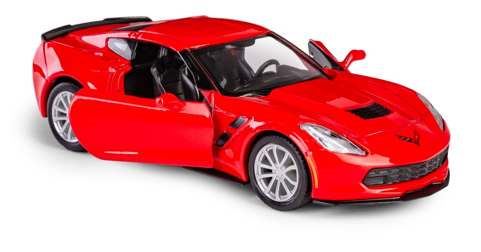Chevrolet Corvette Grand Sport Car Model Diecast RMZ City Red 1:34-1:39 Scale