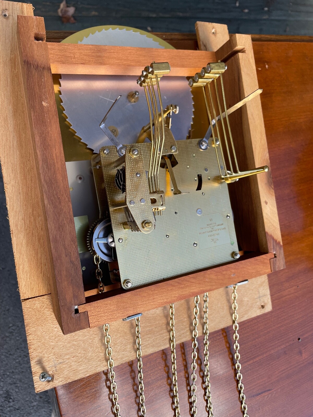 (E127) Hermle 451/050h 94cm Grandfather Dial & 3 Train Movement For