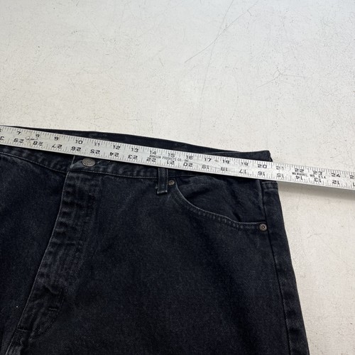Wrangler Men's Straight Leg Jeans 42x32 Black Color High Rise Charcoal Wash - Picture 10 of 14