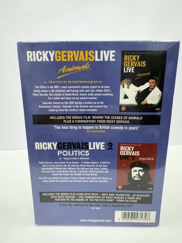Ricky Gervais Live Animals Politics 2 Disc DVD Box Set 2003 Comedy Collection - Picture 3 of 4