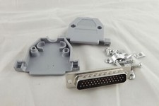 10pcs Connector Grey Plastic Hood Cover Backshell DB44 Male 44 Pin 3 Rows D-SUB